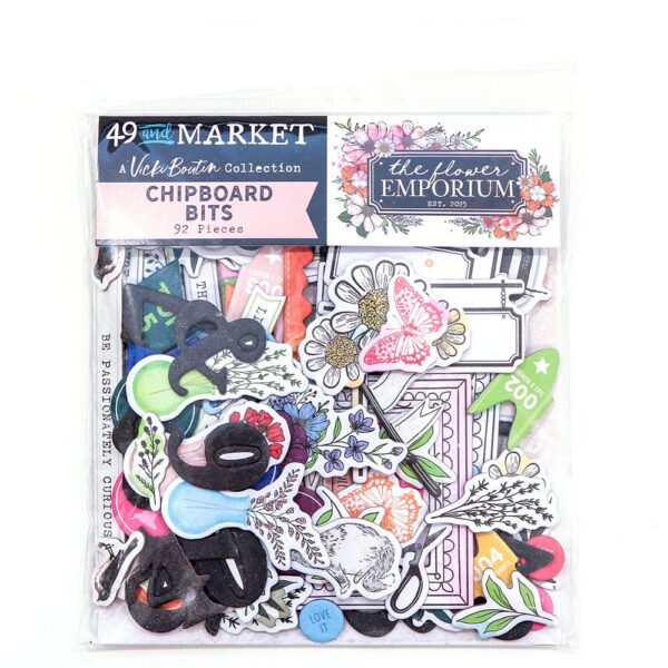 49 and Market - The Flower Emporium Collection - Chipboard Bits